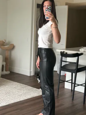 Zara Faux Leather Pants  thumbnail 2