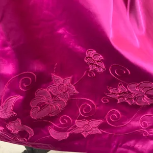 Lucy Paris Embroidered Satin Fit & Flare Dress in Hot Pink Size Large NWT thumbnail 5