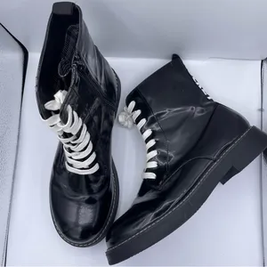 Rocket Dog lace-up combat moto boots Size 10 thumbnail 2