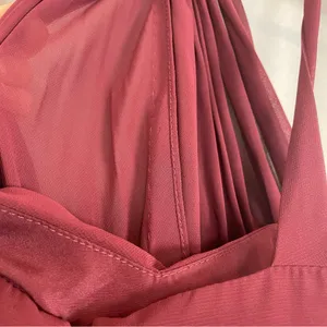 Revelry Bridesmaid Dress Halter‎ Tank Maxi Sleeveless Size 14 Brownish-Burgundy thumbnail 9
