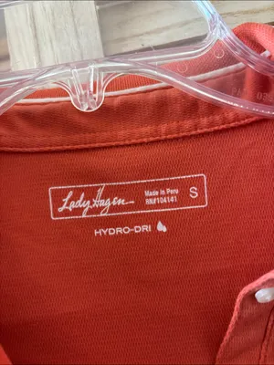 Lady Hagen -Orange Short Sleeve Polo Small thumbnail 2