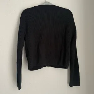 H&M Dark Academia Cotton blend black cardigan with pockets & gold buttons thumbnail 5