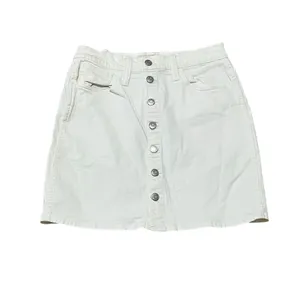 Madewell Women's White Denim Button-Front Mini Skirt Size 28 thumbnail 4