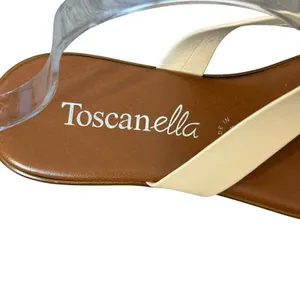 Toscanella Womens Brown Flower Embellish Sandals 6.5M Slip On Flats‎ Casual thumbnail 6