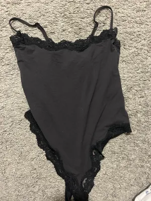SKIMS Black Lace Bodysuit thumbnail 1