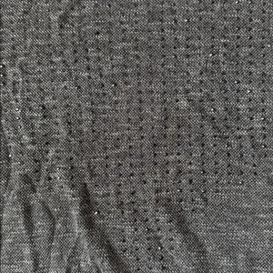vocal USA charcoal gray knit black short sleeve tunic lace studded bling large thumbnail 6