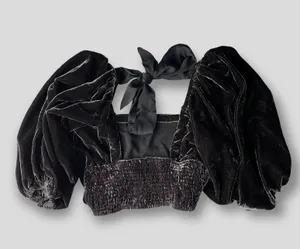 Free People 'Marie' Velvet Open Back Top thumbnail 3