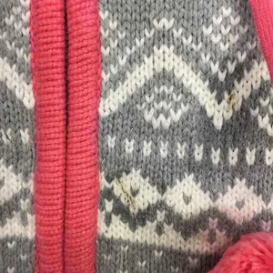 Between Me & You Womens Cardigan Size XS Fair Isle Pink Gray Cream Zip Front NEW thumbnail 5