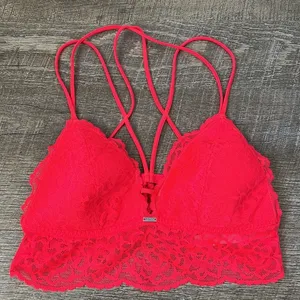 PINK Victoria’s Secret Neon Pink Lace Bra SZ M thumbnail 1