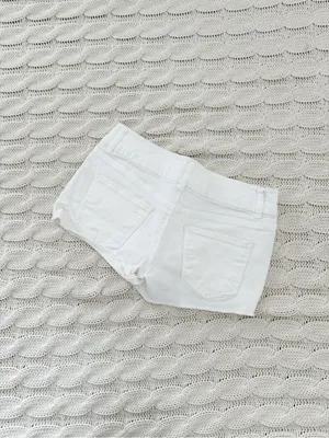 refuge White High-Rise Denim Shorts thumbnail 2