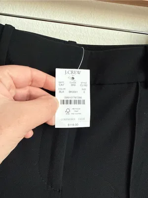 J.Crew Refined Pintuck Pants Black Tailored Trousers NWT Size 0 thumbnail 5