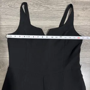 UNIQ Elegant Black Wide Leg V Neck Sleeveless Jumpsuit‎ Women Large thumbnail 6