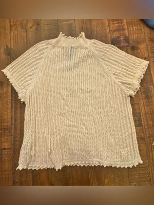 BY ANTHROPOLOGIE‎ Pointelle Mockneck Top thumbnail 5