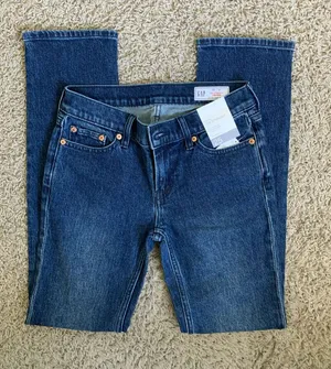 Gap *NWT* 25/0 90s low rise straight leg denim blue jeans thumbnail 1