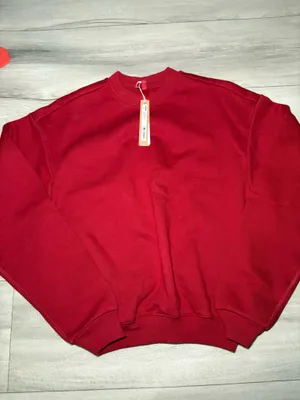 Skims RARE cotton fleece classic crew neck sweatshirt Color brick thumbnail 3