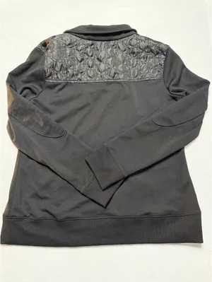 Harley-Davidson Women’s 1/4 Zip Sweater Black Orange Embroidered L thumbnail 13
