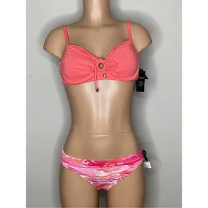 New. Lauren Ralph Lauren pink & orange bikini. 12-top/8-bottom. Retails $129 thumbnail 3