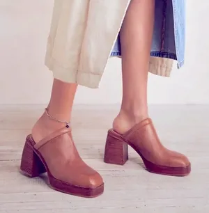 New Free People Ruby Platform Mules thumbnail 1