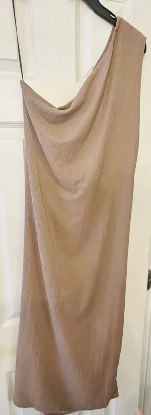 H&M One-Shoulder Dress in Taupe thumbnail 1