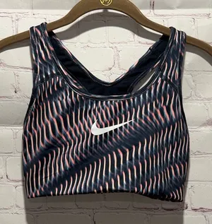 Nike Women's‎ Wave Pattern Sports Bra - Blue and Coral Size small thumbnail 1