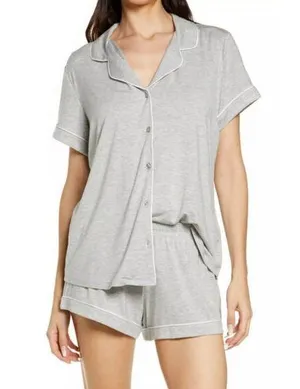 💕NORDSTROM💕 Moonlight Eco Short Pajamas ~ Grey Heather Large L NWT thumbnail 1