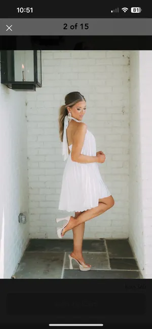 Satin Pleated Dress thumbnail 3