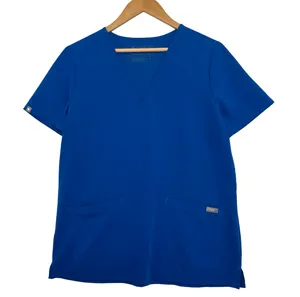 Figs Scrub Top Womens M Blue Casma V Neck Technical Collection FW1100 Utility thumbnail 1