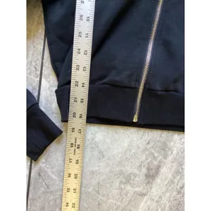 True Religion Womens Black Rhinestone Horseshoe Cropped Zip Up Hoodie XS thumbnail 6
