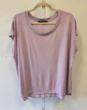 Feel The Piece by Terre Jacobs Lavender Slub Scoop Neck Oversized T-shirt O/S thumbnail 1