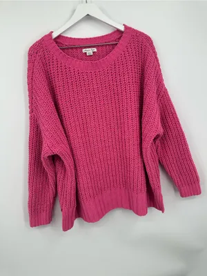 American Eagle Outfitters Pink Boho Baggy Sweater Size Medium thumbnail 7
