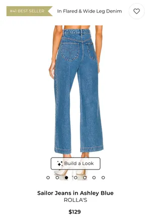 ROLLA’s Sailor Jeans in Ashley Blue thumbnail 2