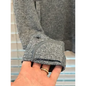 Lululemon Rest Less Half Zip Women 6 Blue Space Dye Merino Wool Blend Base Layer thumbnail 7