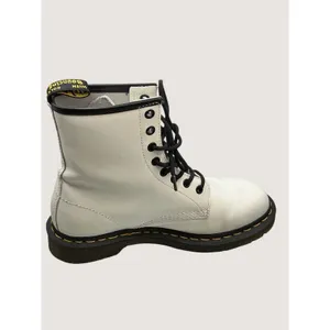 Dr. Martens 11821 1460‎ Smooth White Leather Combat Womens Boots Sz UK 6 US 8 thumbnail 3