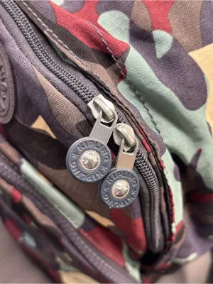 Kipling Paola Mini Backpack Camo‎ Tonal Design Compact Lightweight Blue Gray thumbnail 5