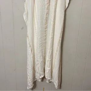 Lovestitch White Striped Kimono Cover Up S/M Boho Beach Caftan Tassel Tie thumbnail 4