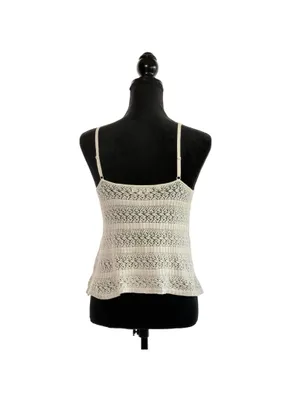 VTG Guess Womens Sz S crochet tank top open knit Y2K Bohemian Coastal Cowgirl thumbnail 2