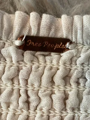 Free People Days Gone By Tiered Shorts Ivory Tan Floral Medium Ruffle Boho thumbnail 5