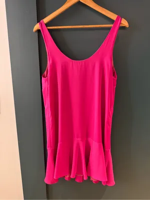 AMANDA UPRICHARD Drop Waisted Tank Dress in Hot Pink Size Medium thumbnail 5