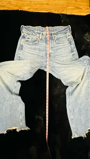 American Eagle Super High Rise Baggy Wide Leg Jeans – Light Wash thumbnail 5