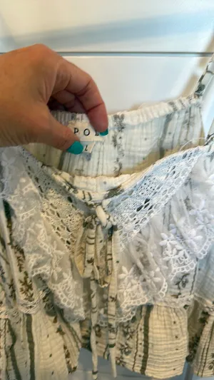 2 piece pants set White Size L top M pants thumbnail 3