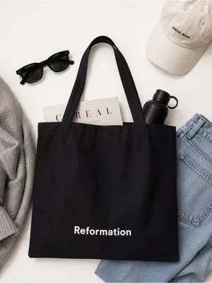 Reformation Tote Bag Black thumbnail 2