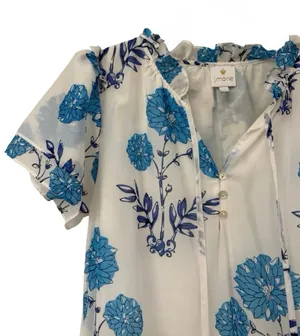 J. Marie Stella Jo Ruffle Strap Floral Midi Dress Large thumbnail 4