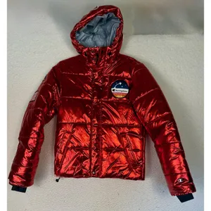 Champion NASA Puffer Jacket Coat‎ Mens Medium Metallic Red Limited Edition thumbnail 1
