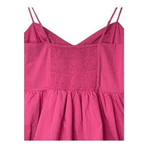 Express Fit & Flare Mini Dress Women‎ M Pink Strapless Bubble Hem Pockets Party thumbnail 11