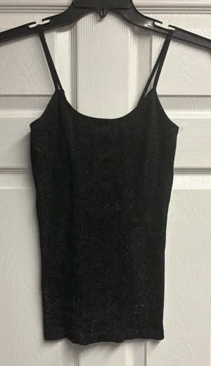 Free People Intimately Shimmer/Sparkle Tank Top W/ Lace -Up Back Size Med/Lg thumbnail 1