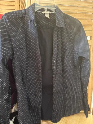 H&M Blouse with White Polka Dots 10 thumbnail 1