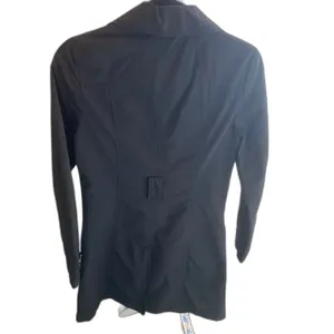 Ambition Black Collared Button Down Trench Coat Women's Size Small thumbnail 2