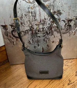 Dooney & Bourke Canvas Tweed Leather Shoulder Bag thumbnail 2