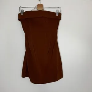 With Jean Chloe Chocolate Brown Corset Mini Dress Womens Size XS thumbnail 3