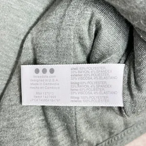Three Dots Womens‎ Sage Green Quilted Full Zip Puffer Jacket Sz Small EUC thumbnail 4
